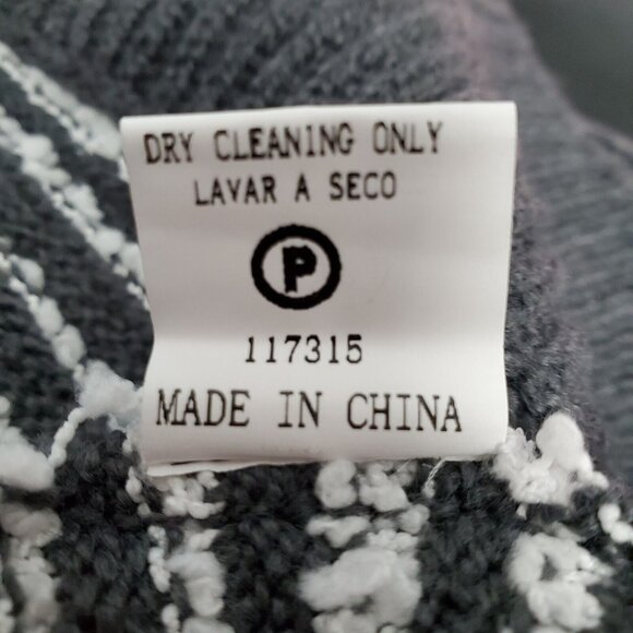 Pink Clover Quad Striped Knit Open Front Cardigan w/ Pockets Grey Size M New - Picture 11 of 11